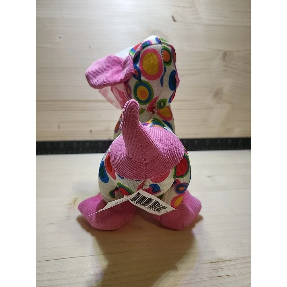 Adorable Polka Dots Puppy W/ Heart Nose‎ & Around Tail Plush W/ Heart Ribbon